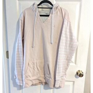 Coastal‎ Cozy Lounge Athleisure Cuffy's Cape Cod Hoodie Pale Pink 2X Plus Size